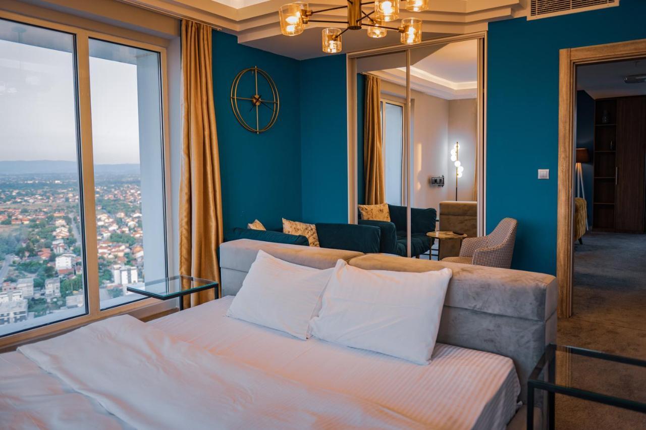 Sky Deluxe 3 Fitness & Spa Apartment Skopje Bagian luar foto